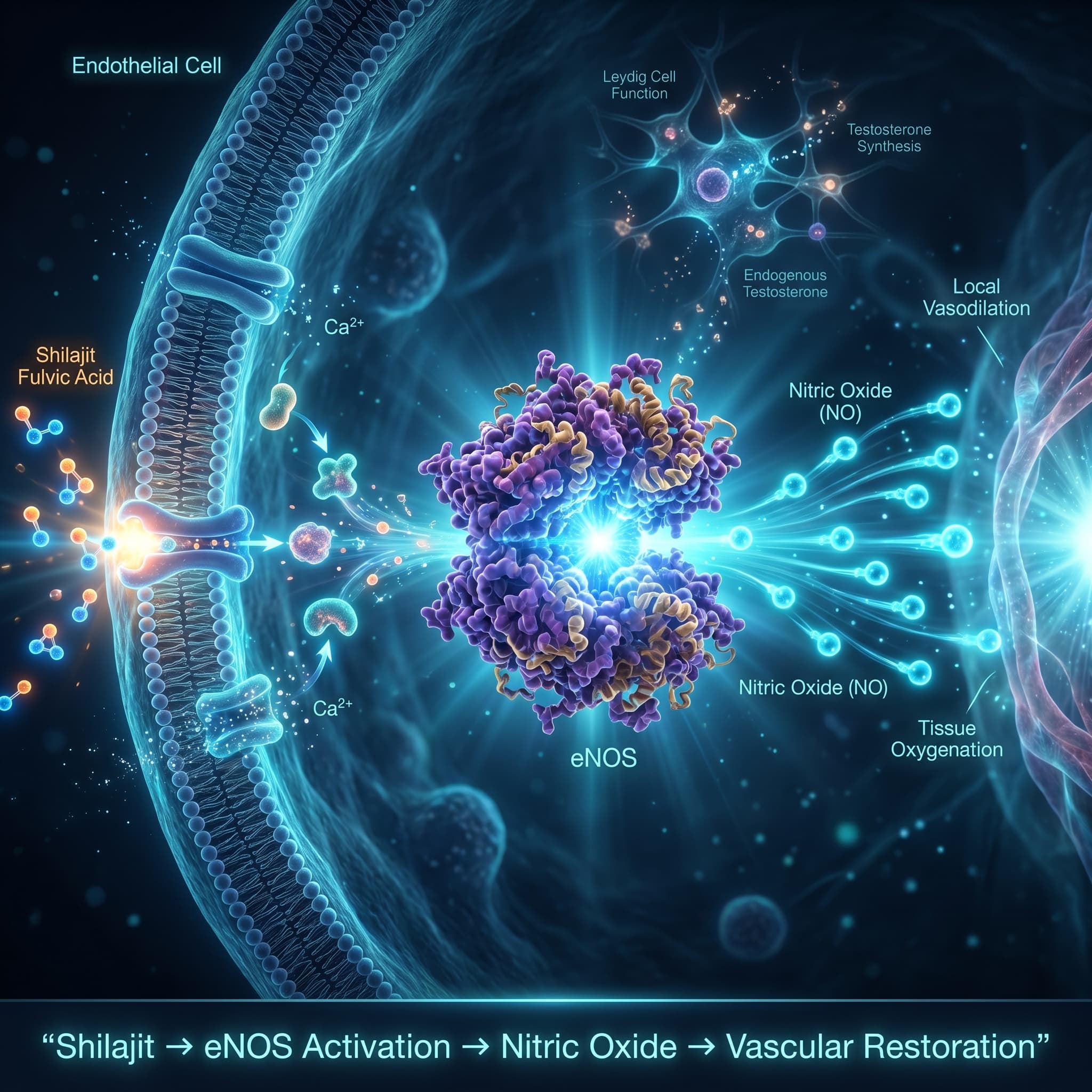 The mechanism pathway — vascular and hormonal restoration